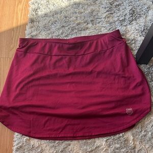 K-Swiss Deep Red Mini Skirt